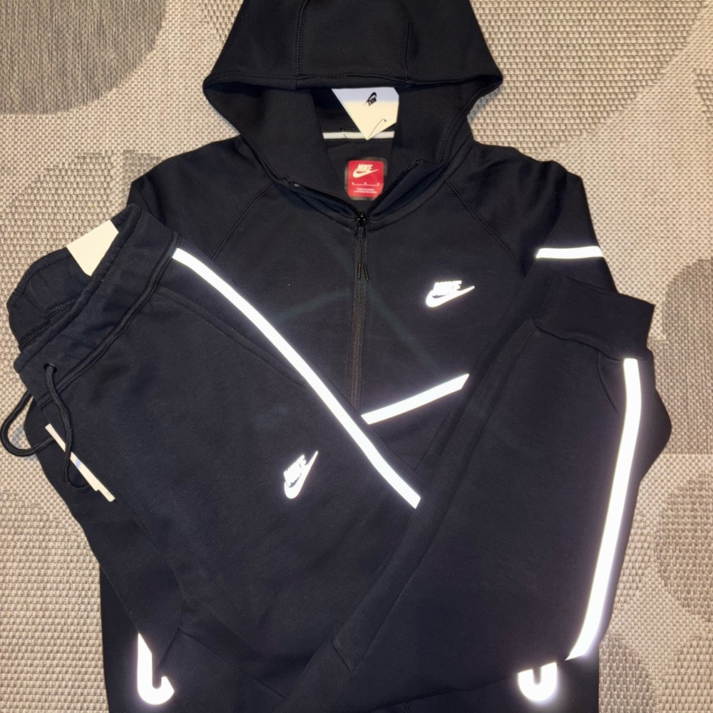 Nike Black Tracksuit with Reflective Accents
